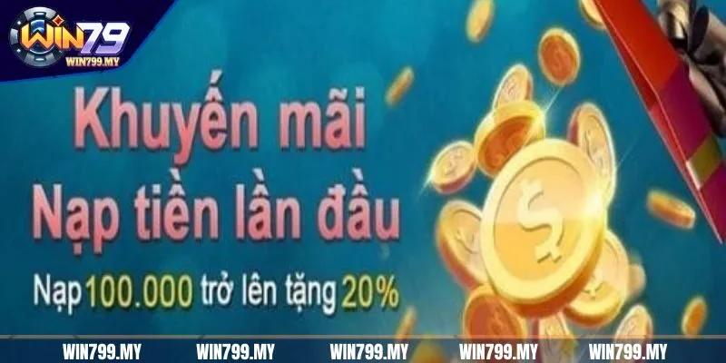 Ưu đãi nhận ngay 100% tiền nạp lần đầu 